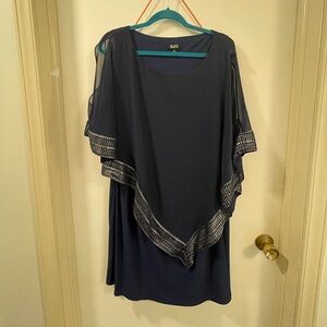 Gorgeous SLNY Navy Blue Evening party Dress